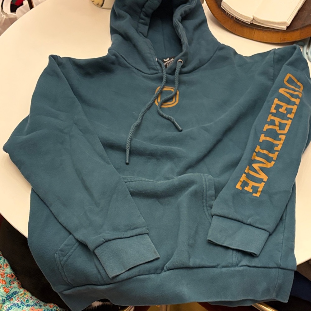 Overtime Teal Graphic Hoodie Sweatshirt